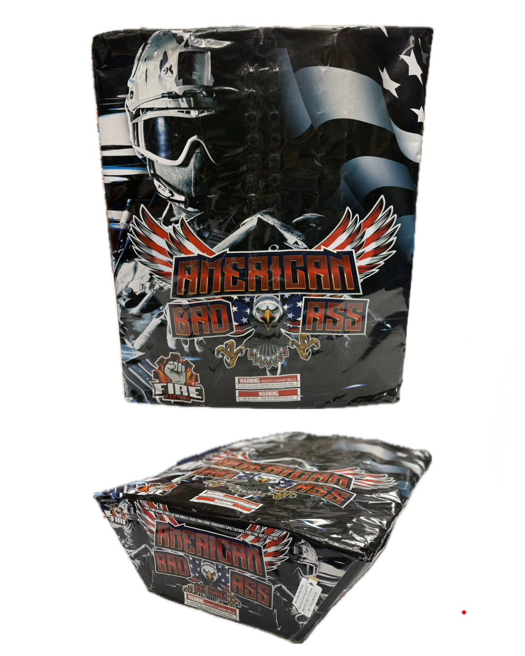 American Badass 195 shot fireworks finale cake by Big Grin Fireworks