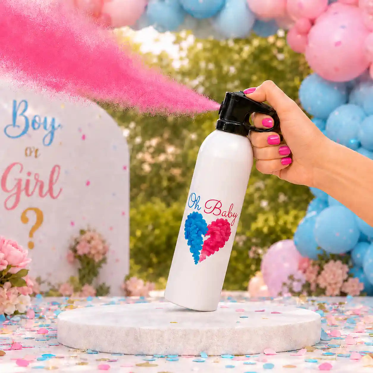 Pink gender reveal fire extinguisher powder blaster 2 pack