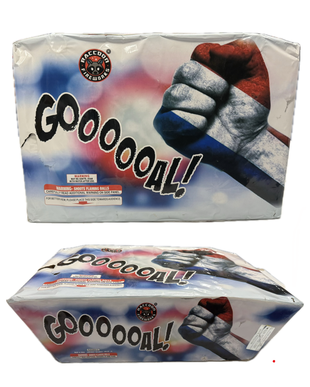 Goooooal! 25 shot fireworks cake by Raccoon Fireworks – Big Grin Fireworks