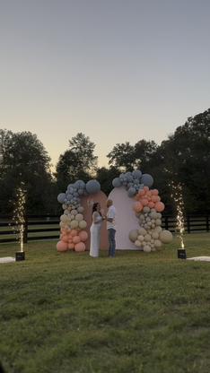 Gender reveal smoke cannon demonstration